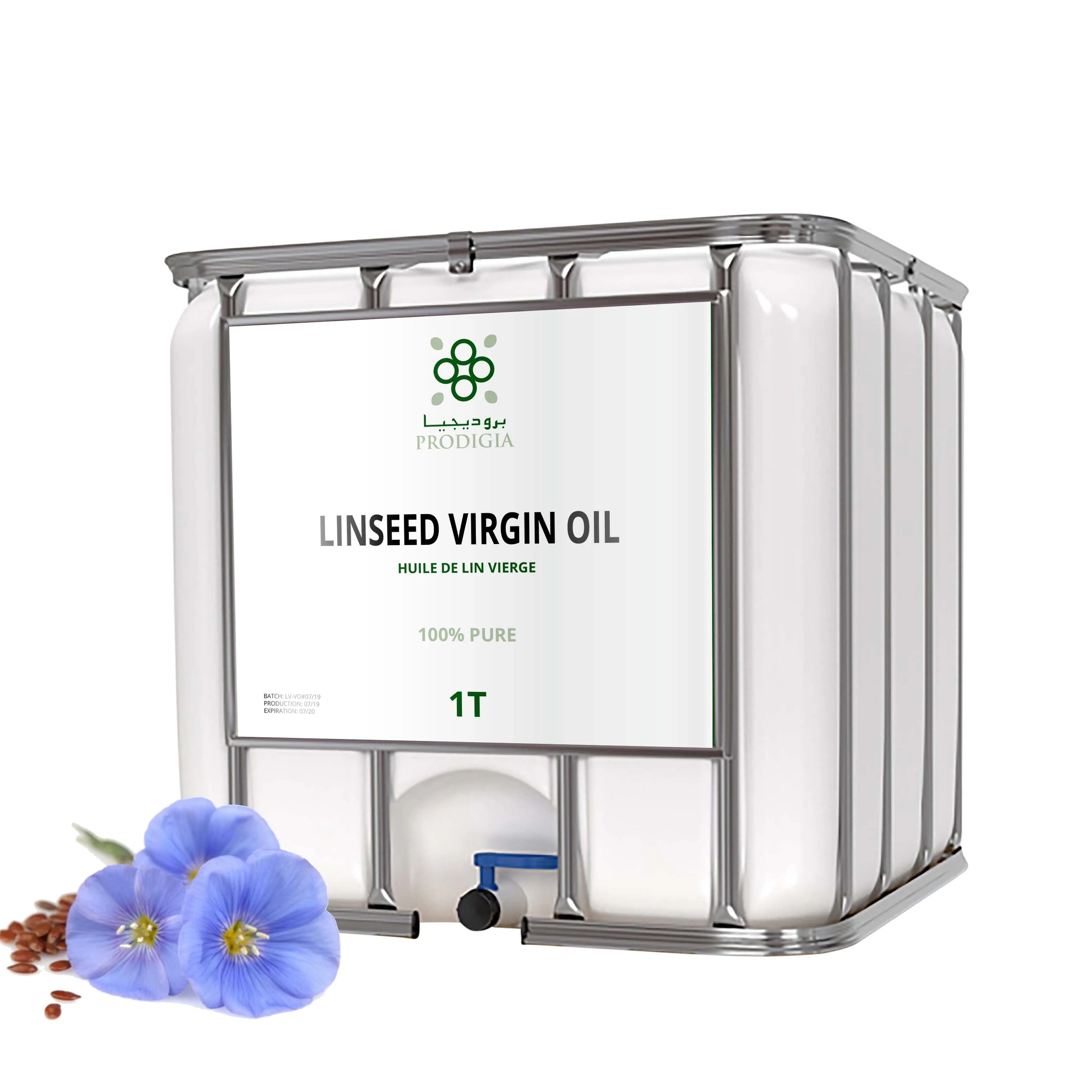 Wholesale 100% Natural Flaxseed Oil (Linseed Oil) Best Price 5L Drum - From Morocco