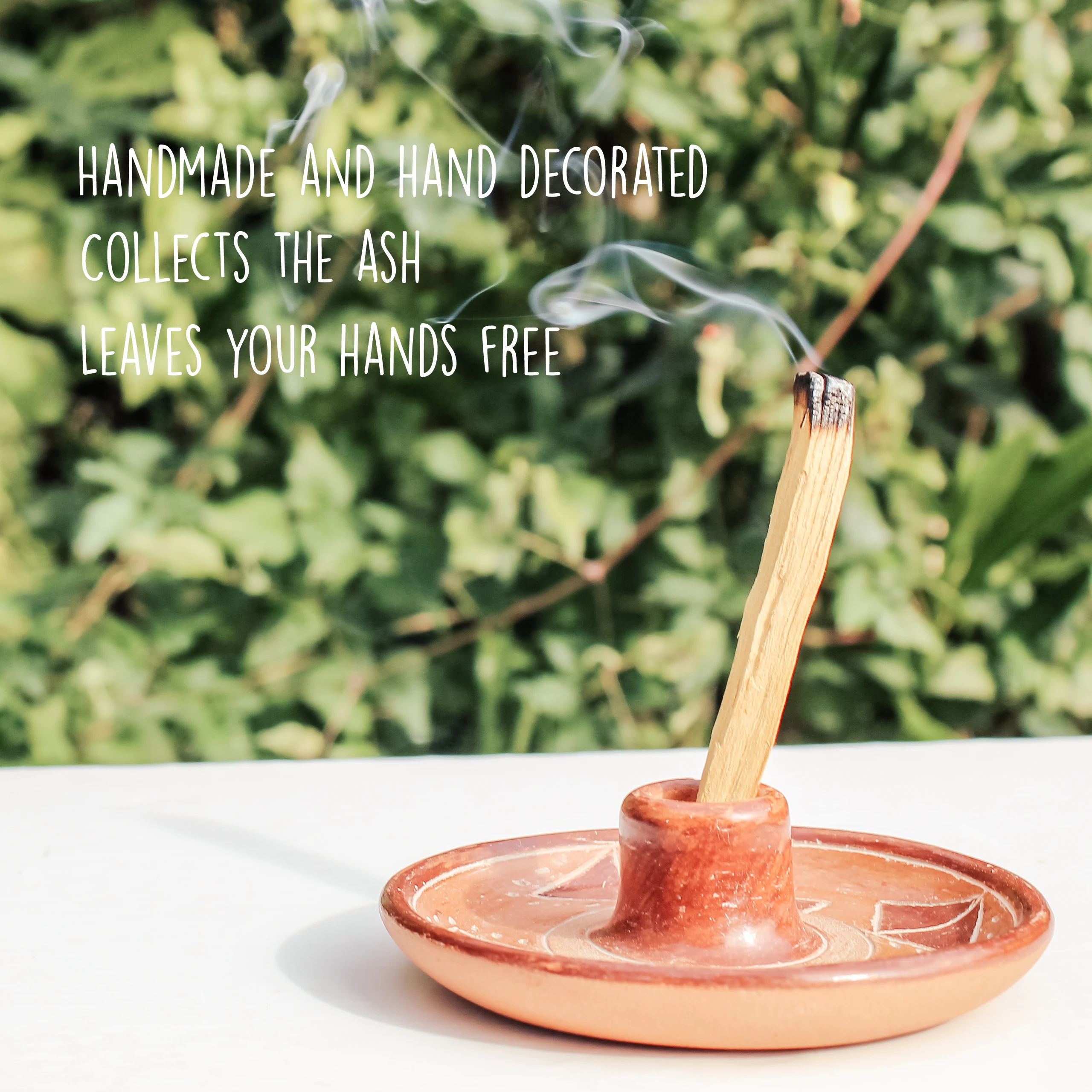 Держатель для палочек Palo Santa мочика из терракотовой ткани пальо-Санто ручная работа эквадорских ремесленников в комплект входят 1 Пало Санто