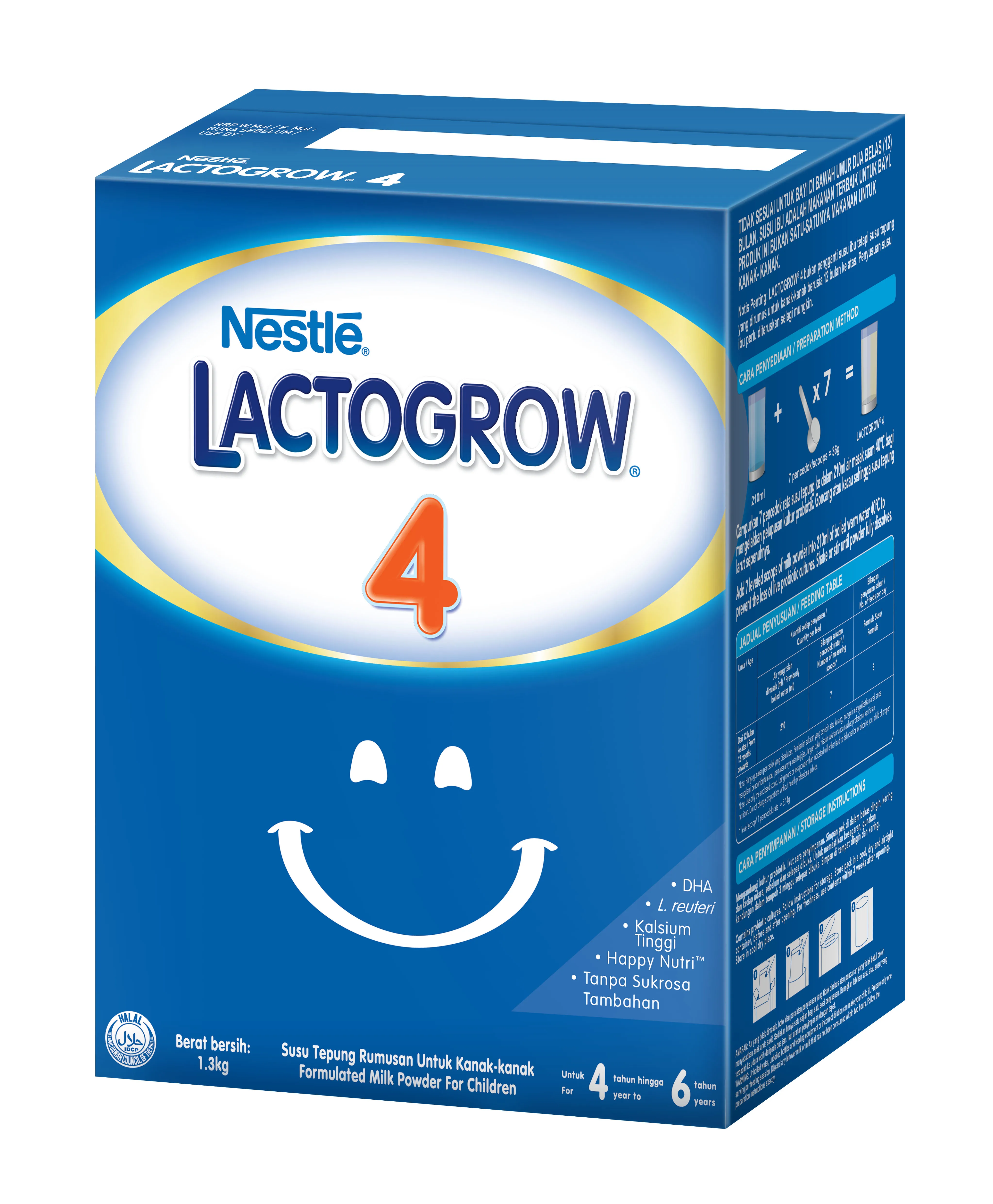 
Lactogrow 4 (4-6 Years Above) 1.3Kg 