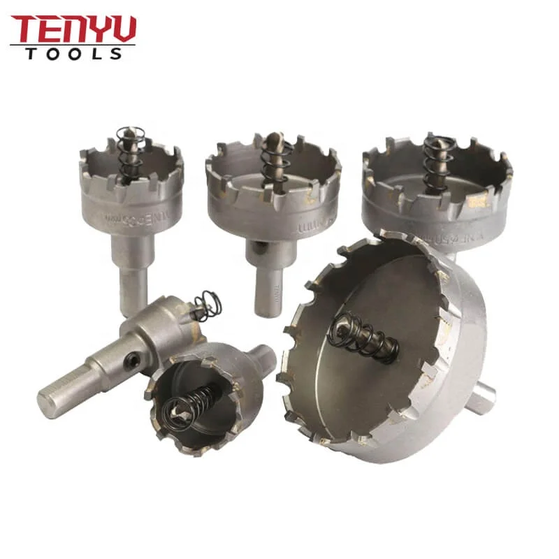 6Pcs TCT Hole Saw Set with Carbide Tipped Tooth Hole Saw Core Bit Kit Cutter for Stainless Steel Metal Wood Drilling