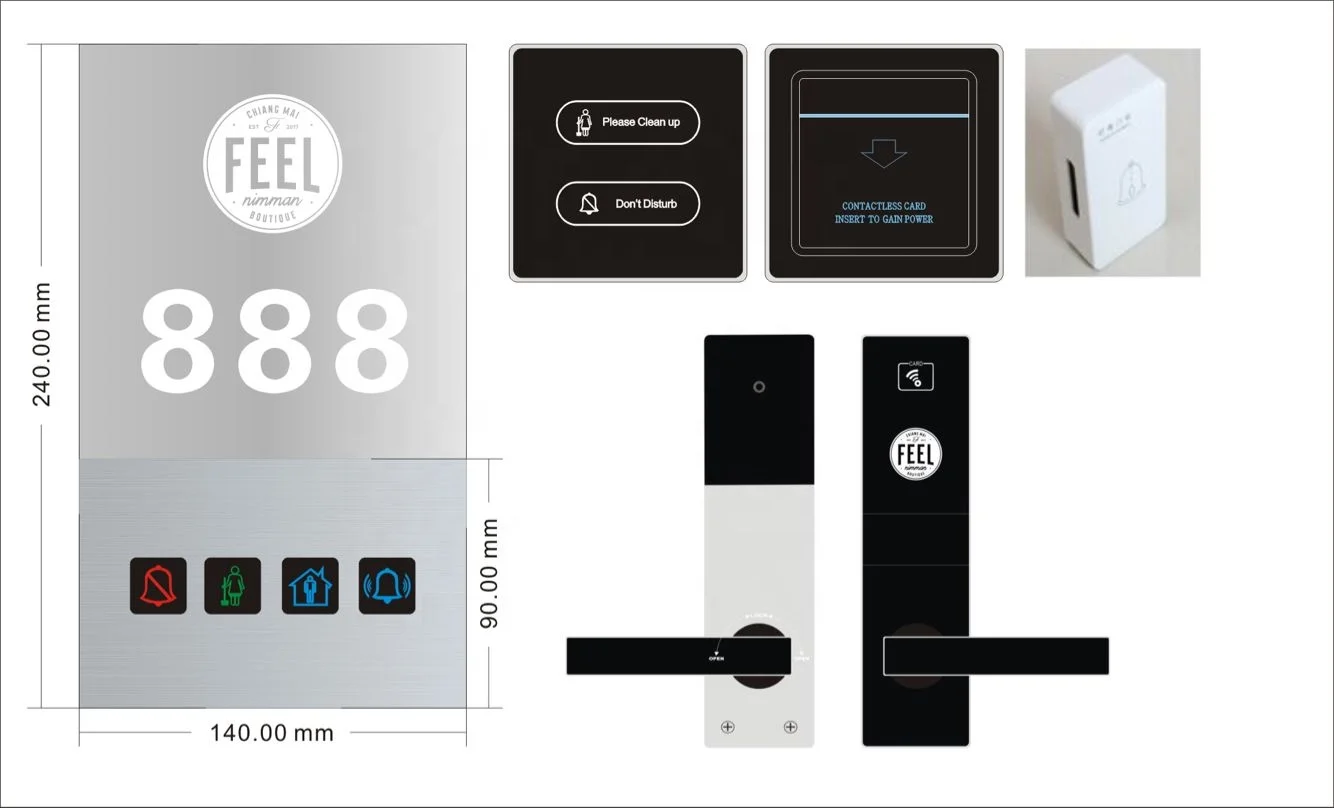 New RFID Smart M1 Card Hotel Door Locks With Free Software System Hotel Lock