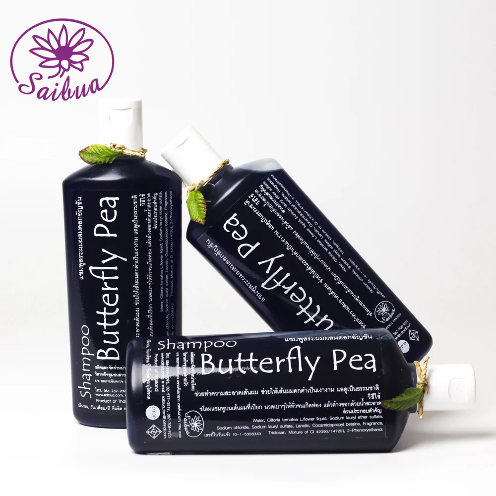 
Wholesale OEM Best Quality Butterfly Pea Shampoo, Natural Herbal Shampoo, Flower Handmade Shampoo Thailand 