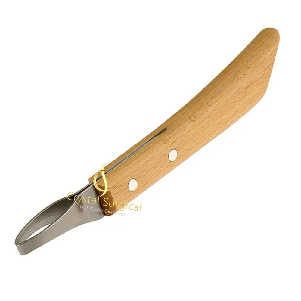 Wooden Handle Hoof Knife for Horse Farrier knives Cattle veterinary surgical instruments