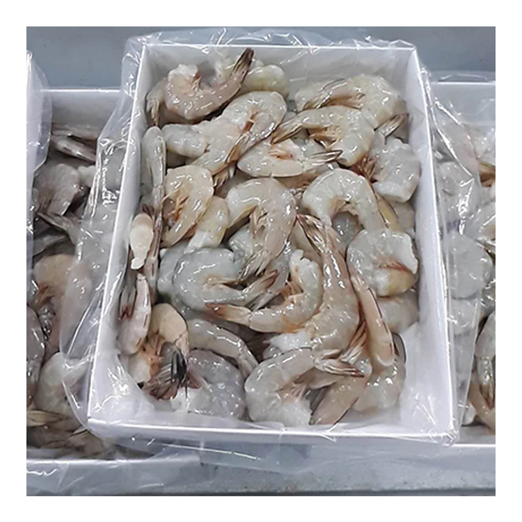 Premium Grade Frozen Headless Sea White Prawn Shrimps