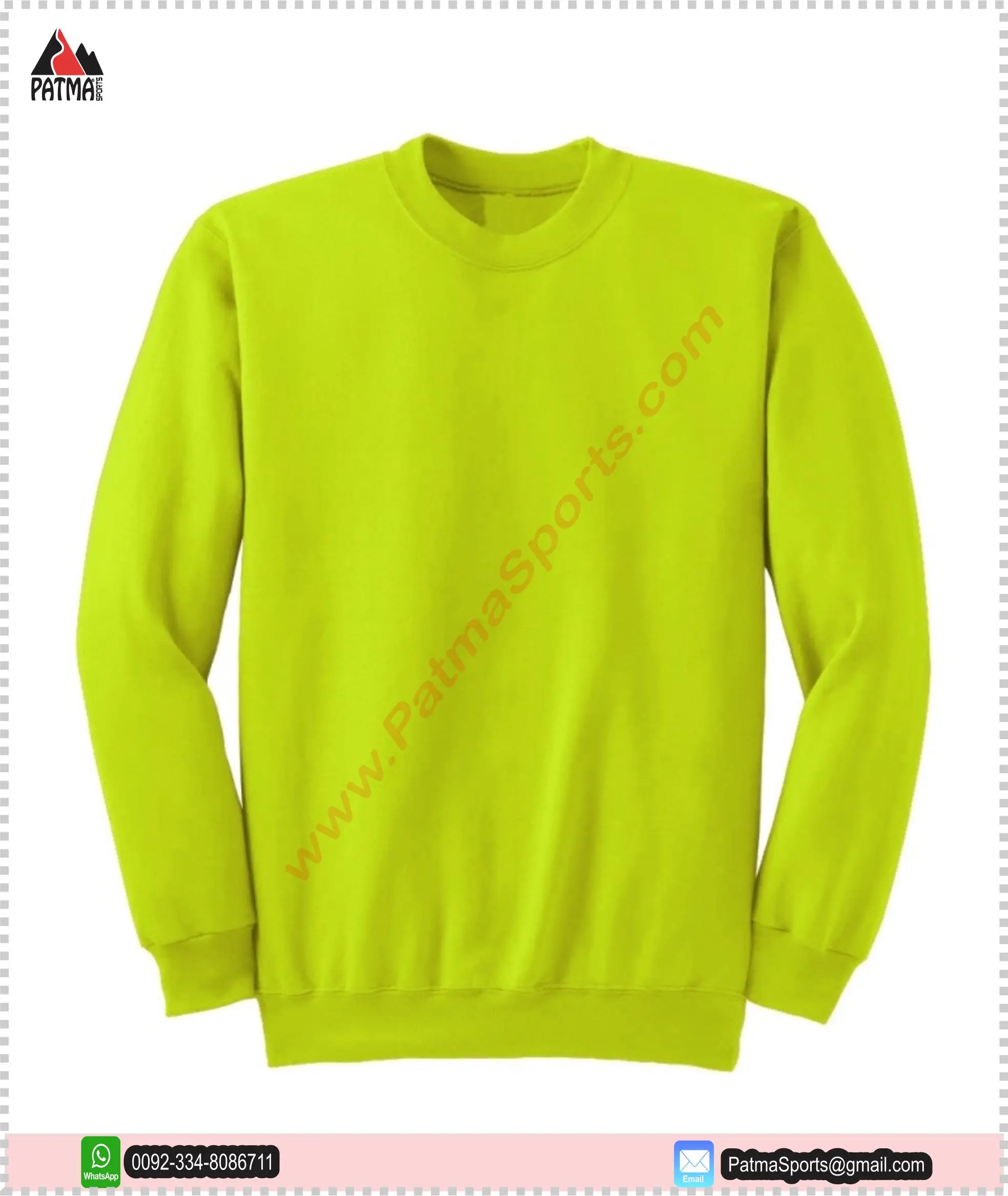Best Selling OEM Wholesale 100% Polyester Fleece  Sweat Shirt  Crew Neck Sweat Shirt with your custom logo ,  Trending Supplier