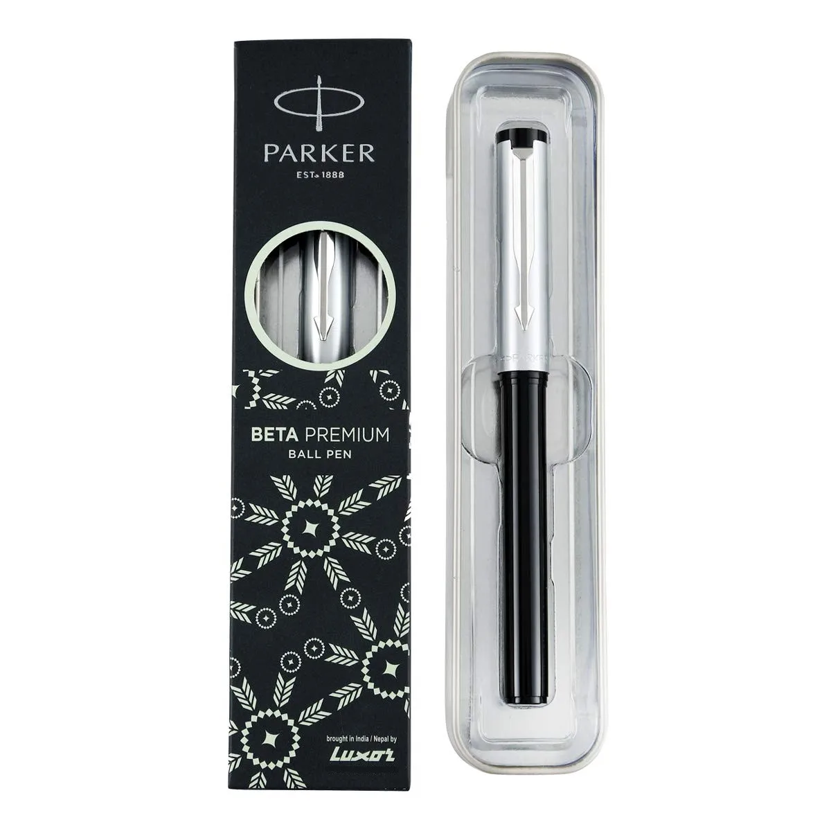 Ballpoint pens premium silver finish high quality chrome trim parker pens writing ballpens custom logo promotional
