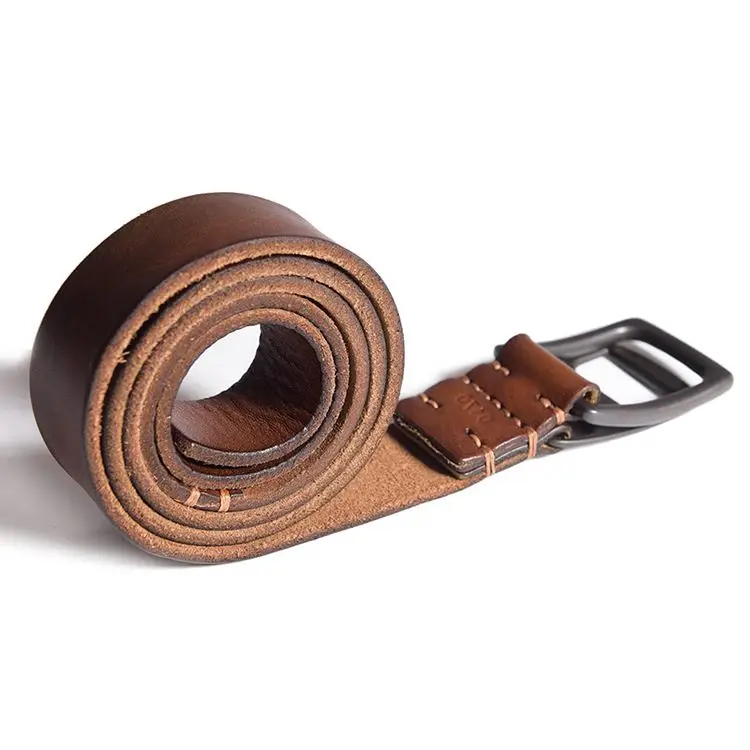 Мужской ремень из натуральной кожи с возможностью нанесения логотипа на заказ