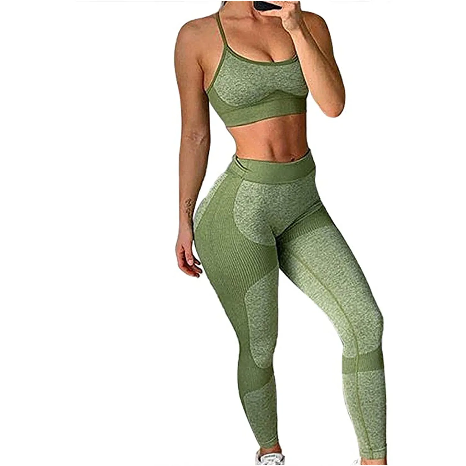 
Wholesale High Waist Gym Mesh Long Sleeve Yoga Sets Sport Leggings and Top Gym Sets For Women 