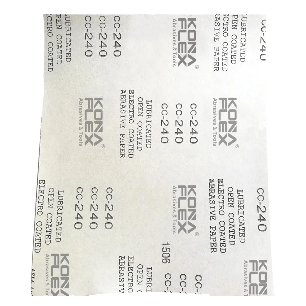 Китайское производство konaflex-профессиональная белая алюминиевая наждачная бумага 9x11 дюймов листы абразивной бумаги