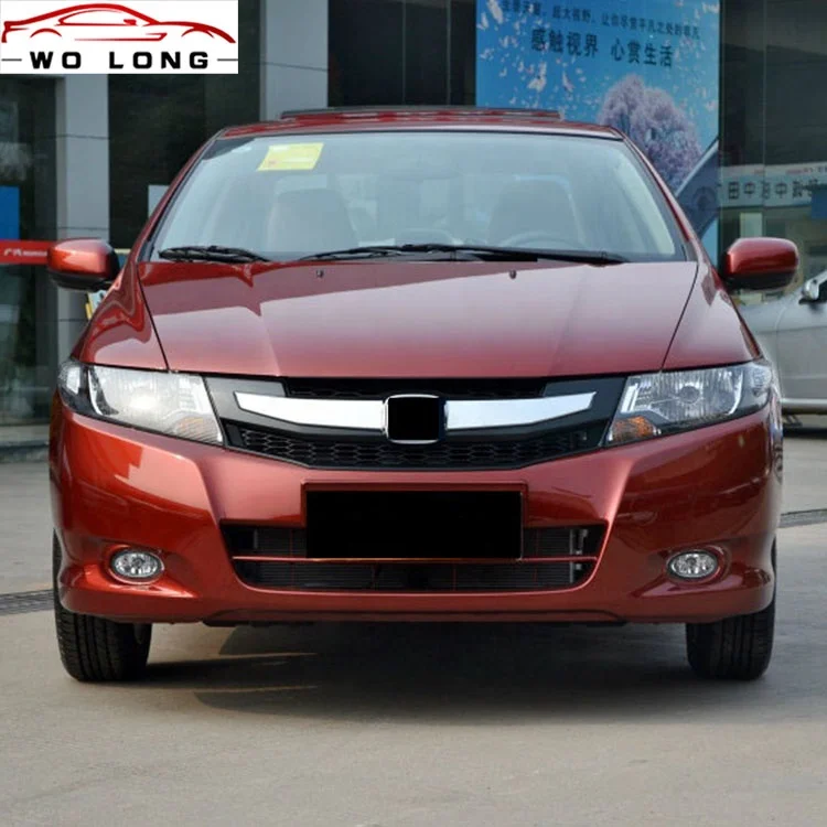 New Black Refit Honeycomb Front Chrome Grille Kit for Honda CITY 2009 2010 2011