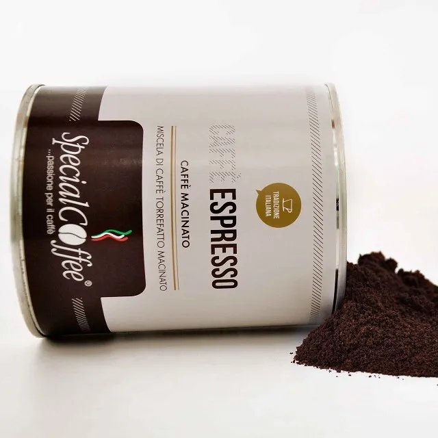 Italian premium quality ground coffee CAFFE MACINATO LATTINA 250g for espresso and moka even at home Coffee manufacture