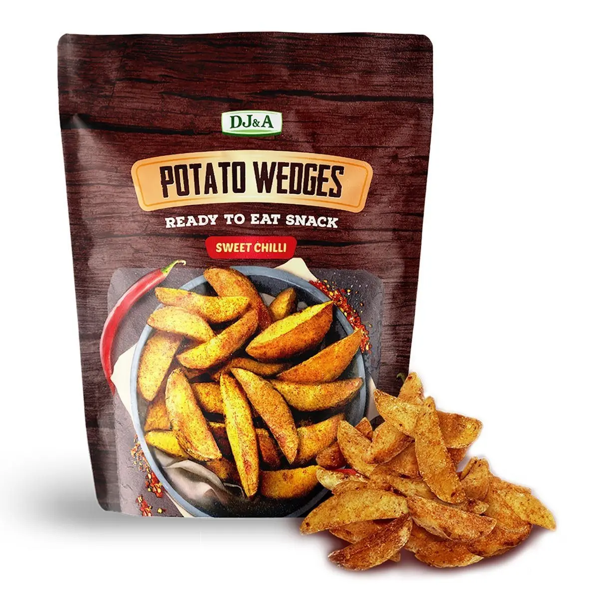 Australian Made DJ&A Potato Wedges Sweet Chili Flavor 100g  Popular Export