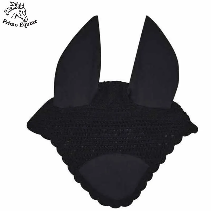New Professional Soft Cotton Horse Ear Bonnet/Net/Hood Customized Horse Riding Ear Nets