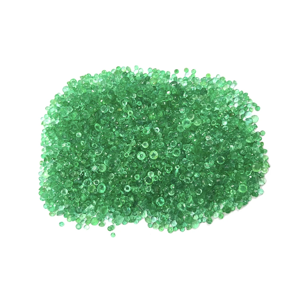 100% Natural Precious Quality Columbian Emerald Round Faceted Brilliant Round Cut Gemstone For Sale