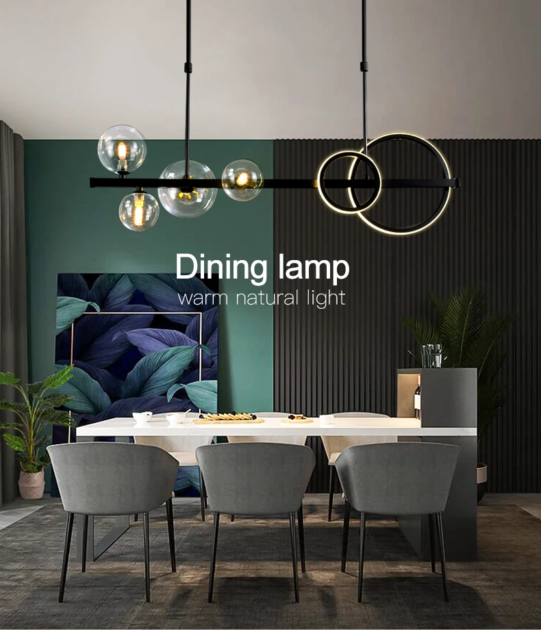 Classical Modern Design Globe Ceiling Lamp Living Room Light Surface Mounted 56W Golden LED Pendant Lamp