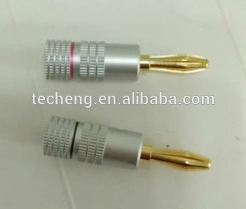 5mm Banana Plug Copper Gold Plated Audio Video Connector Lantern Head Speaker cable connector