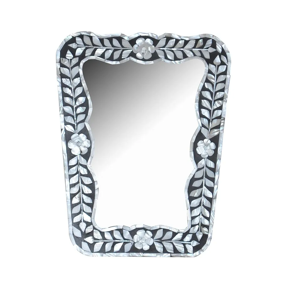  Хит продаж зеркальная рамка перламутрового цвета в стиле барокко круглая настенная мозаичная зеркало для ванной комнаты