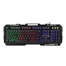 Iron plate cover gaming clavier rainbow light suspension keycap keyboard card slot for mobile phone