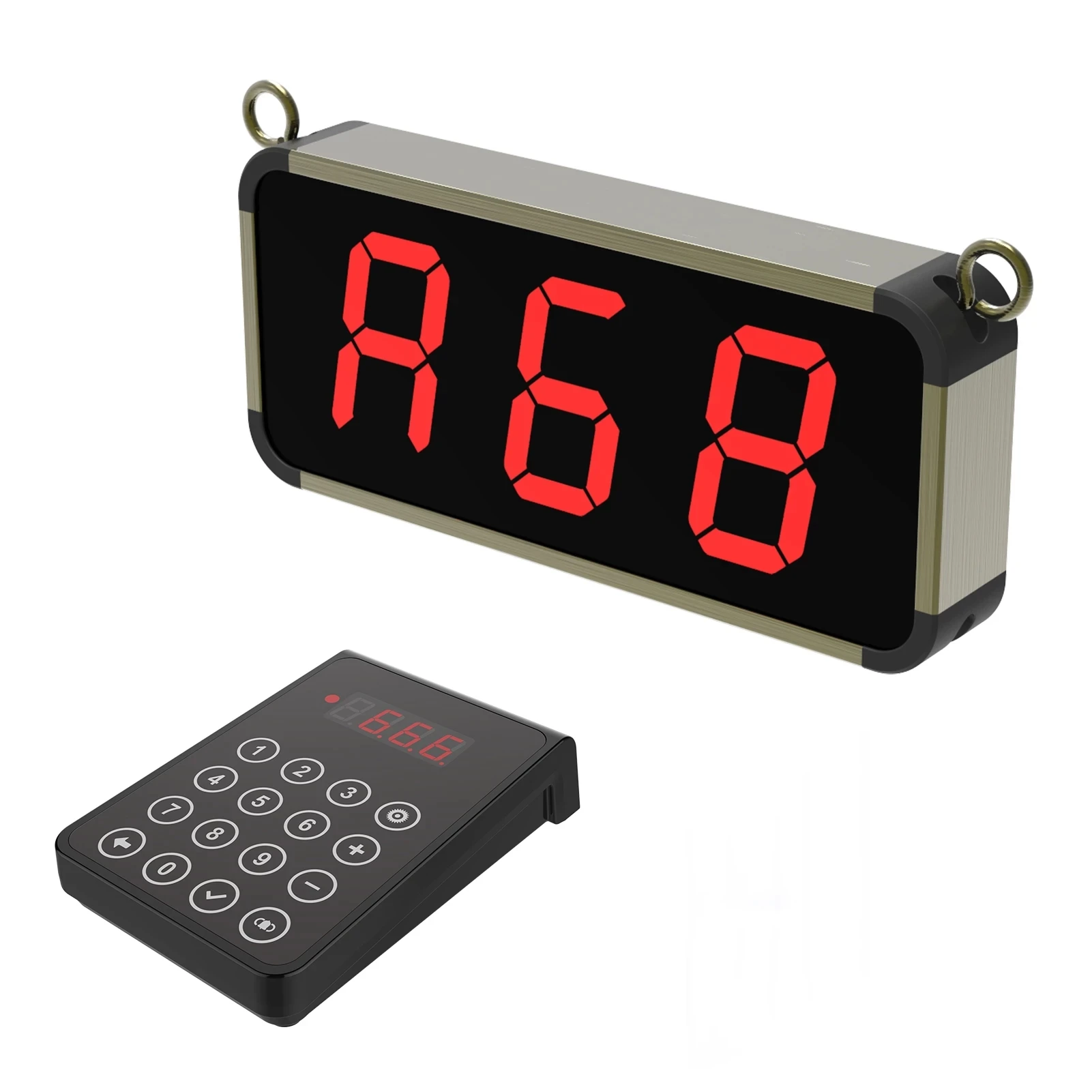 BYHUBYENG Number Calling System Wireless Restaurant Pager Queue Management System Business Wireless Keyboard Calling