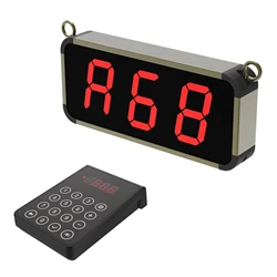 BYHUBYENG Number Calling System Wireless Restaurant Pager Queue Management System Business Wireless Keyboard Calling