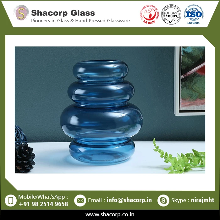 Новый дизайн Роскошная стеклянная ваза хрустальная для домашнего офиса цветочные украшения