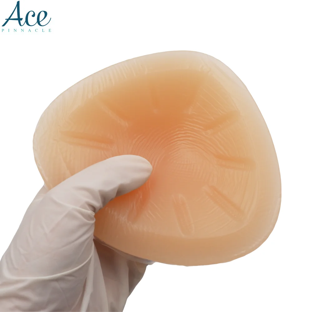 600 g/piece Silicone Breast Forms for Crossdressers Mastectomy Prosthesis Bra Pads Inserts Triangle Shape