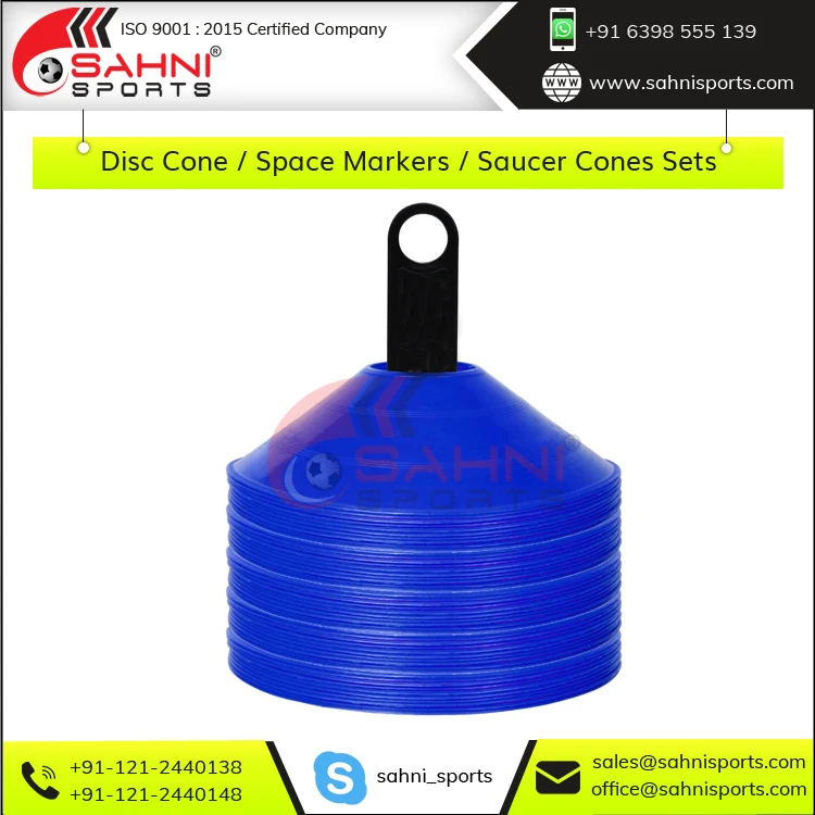 Набор пластиковых дисковых конусов и космических маркеров высотой 5 см с диаметром основания 18 для тренировок