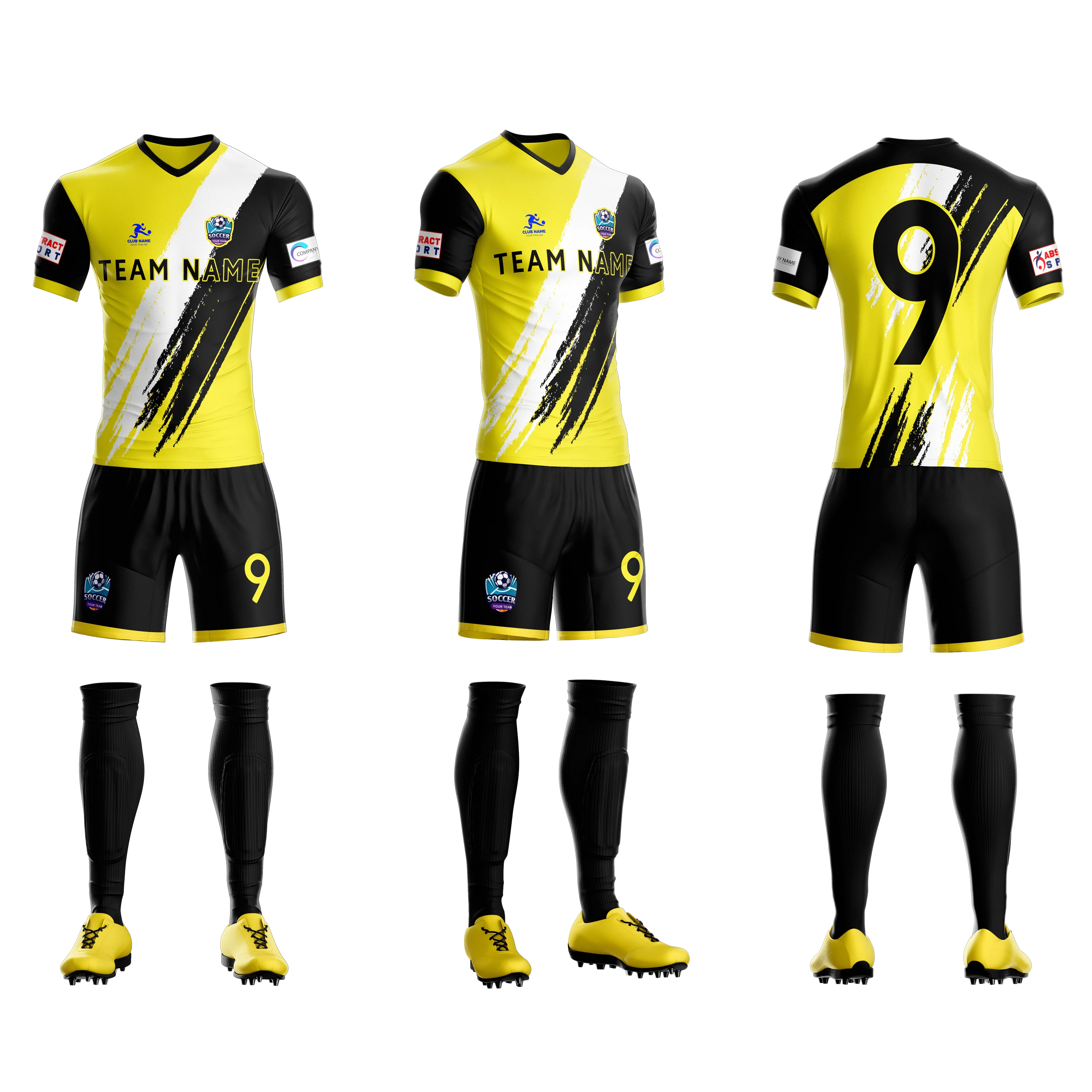 Cheap Low MOQ Sublimation Customized Soccer Uniform made of High Quality Polyester Fabric
