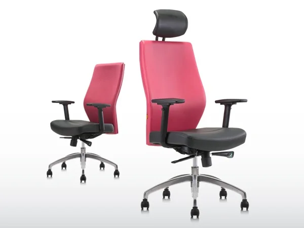 Apex Office Furniture Rico Series High Quality Round Swivel Height Adjustable Genuine Leather Office Chair