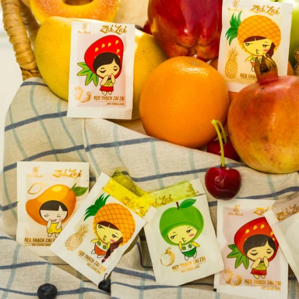 Заводское производство Zai zai Фруктовые желе конфеты 900 г сумка