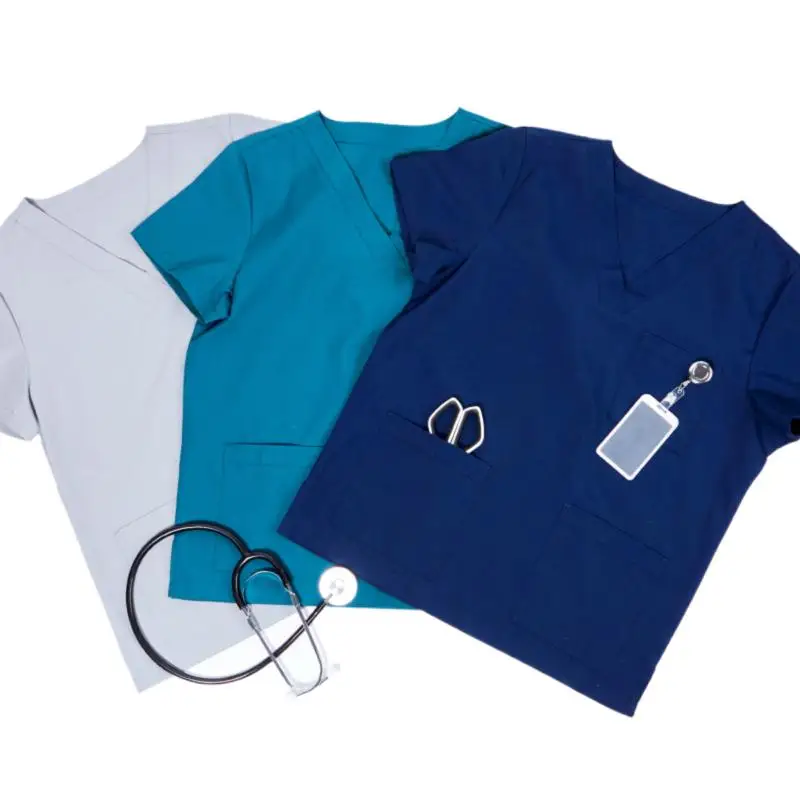 Doctor Nursing Scrubs Suit Latest High Quality Scrubs Nurse Uniform Hospital Uniforms for Woman and Men Luxury Custom Cotton OEM