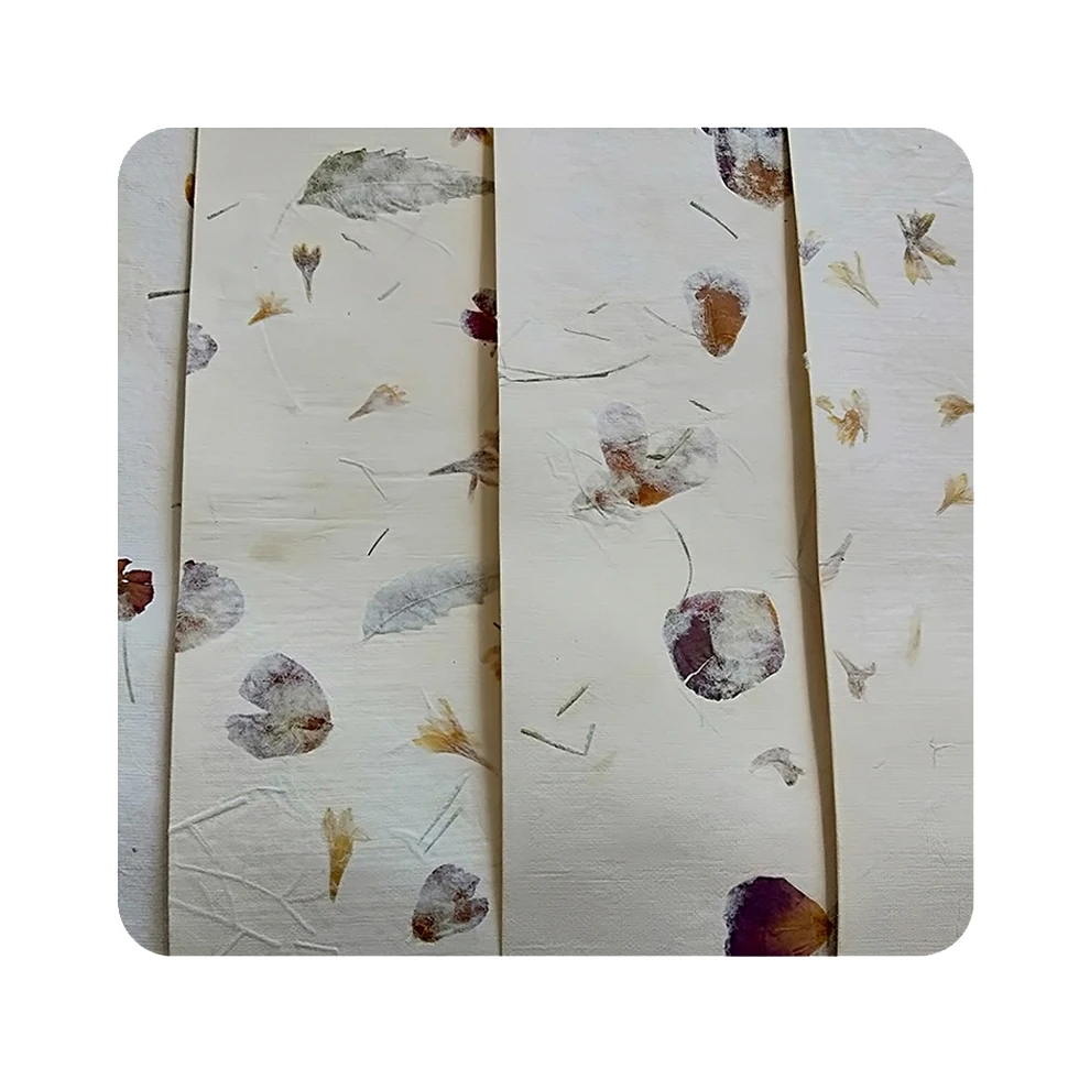 
Handmade Cotton Leaf Design Printed Paper 