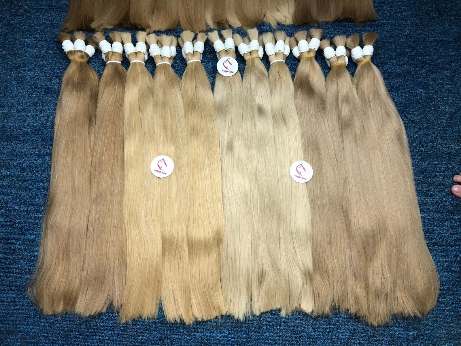 Оптовая продажа человеческие волосы remy наращивание волос светлый цвет высокое качество