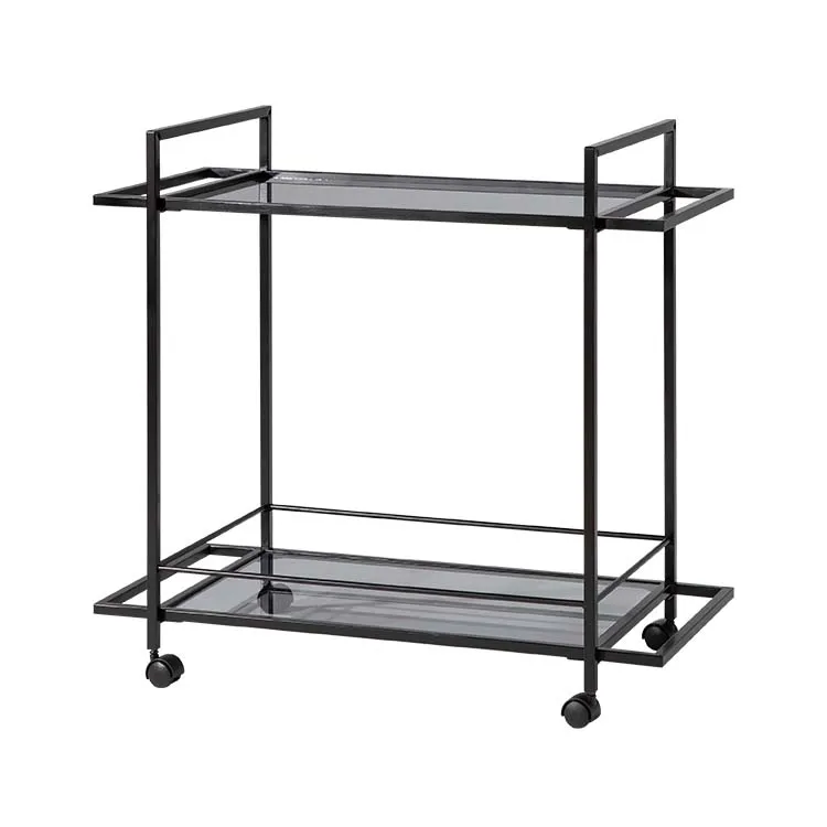 Household Drinks Trolley Kitchen Serving Cart Mobile Sideboard Cabinet