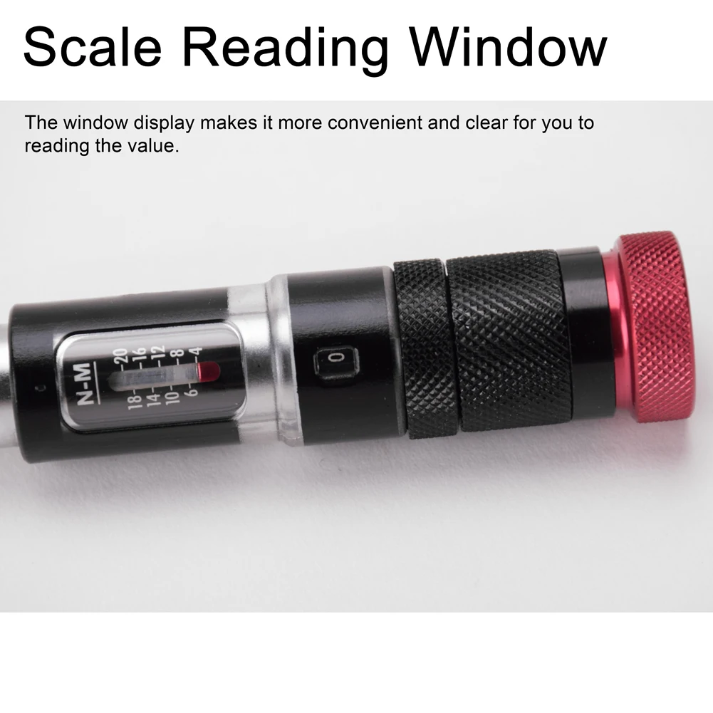 11PCS 4-20Nm Preset Torque Wrench Bits Set Mini Portable Adjustable Torque Wrench Scale Reading Window