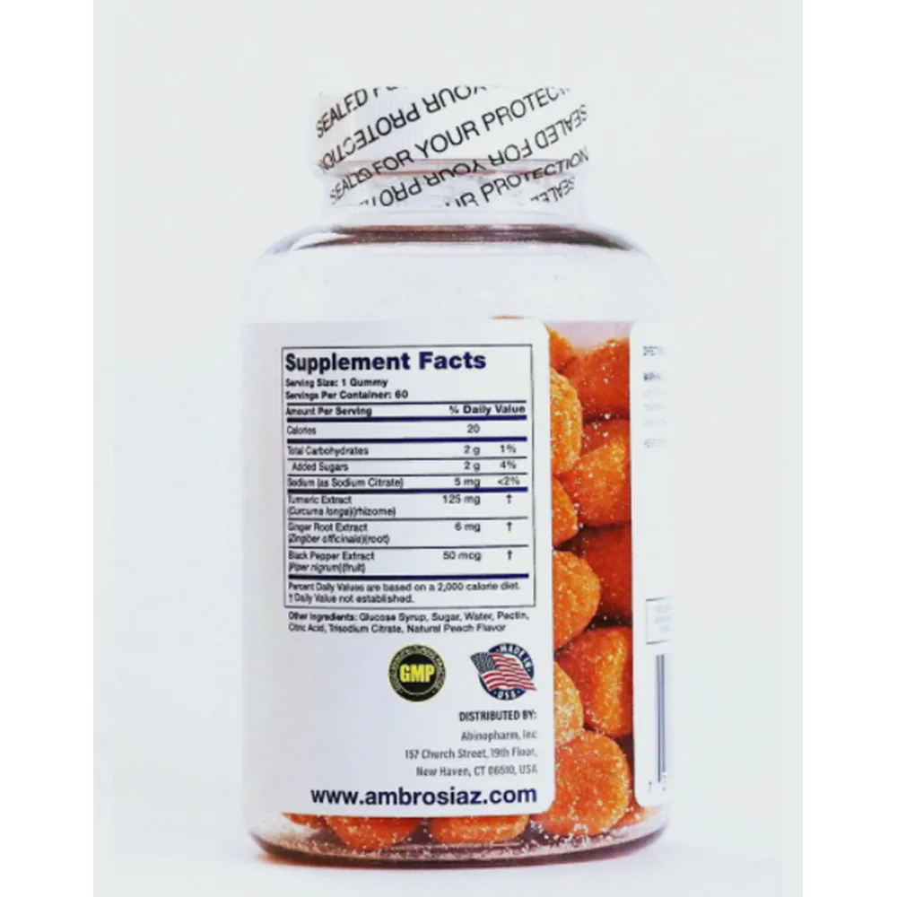 Turmeric Extract Gummies Plus Ginger Root Extract & Black Pepper Extract