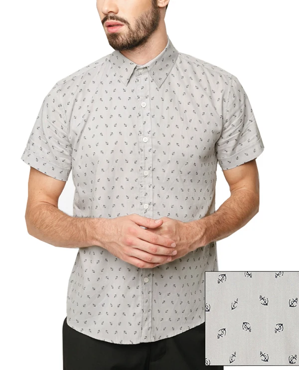 High-quality products 100% Polyester Crew Neck Printed Men White Shirt Customize Logos and Textures