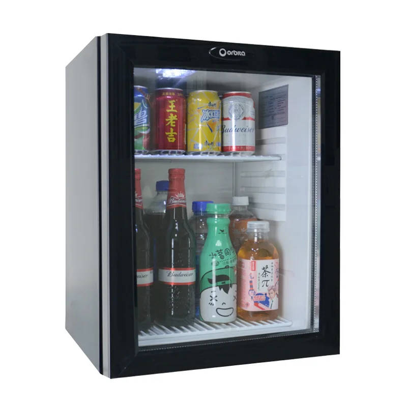 New technology 40L Absorption Silent Mini Fridge Energy Efficient Minibar Black Portable