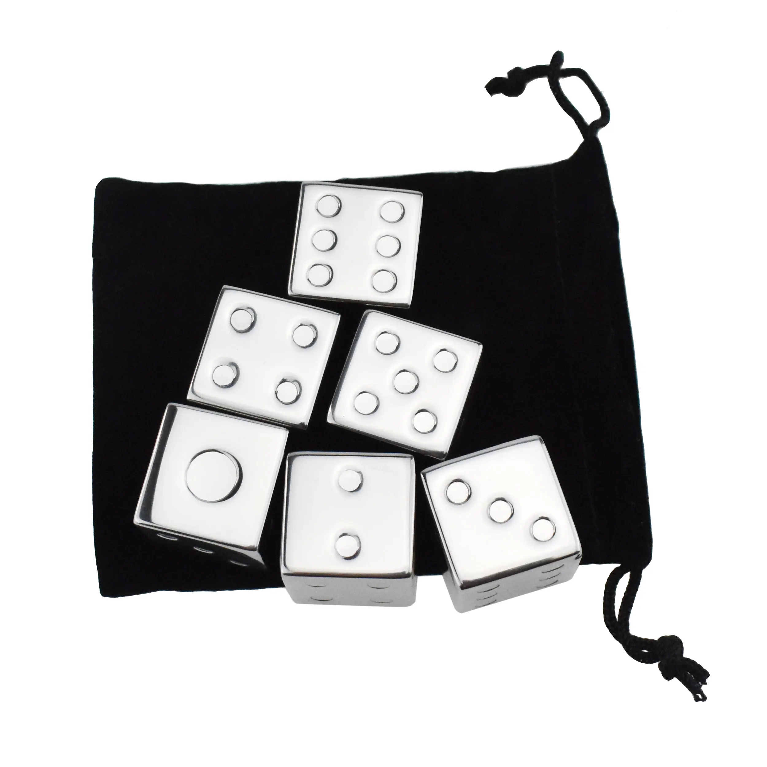 
Dice Stainless Steel Reusable icy cools Metal Ice Cube PP Box Gift Set 