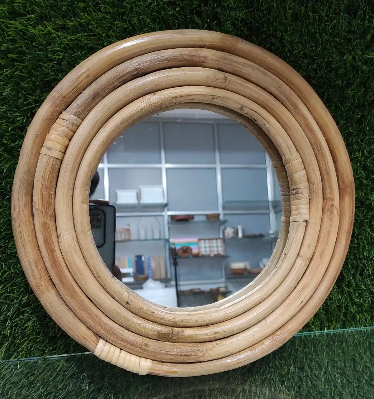 RATTAN WALL MIRROR