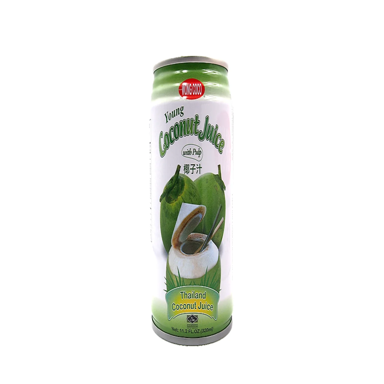 Beverages 100% Fresh Ingredient Vitamin Rich Refreshing 330ml Can Concentrate Coconut Juice with Pulps From Thailand