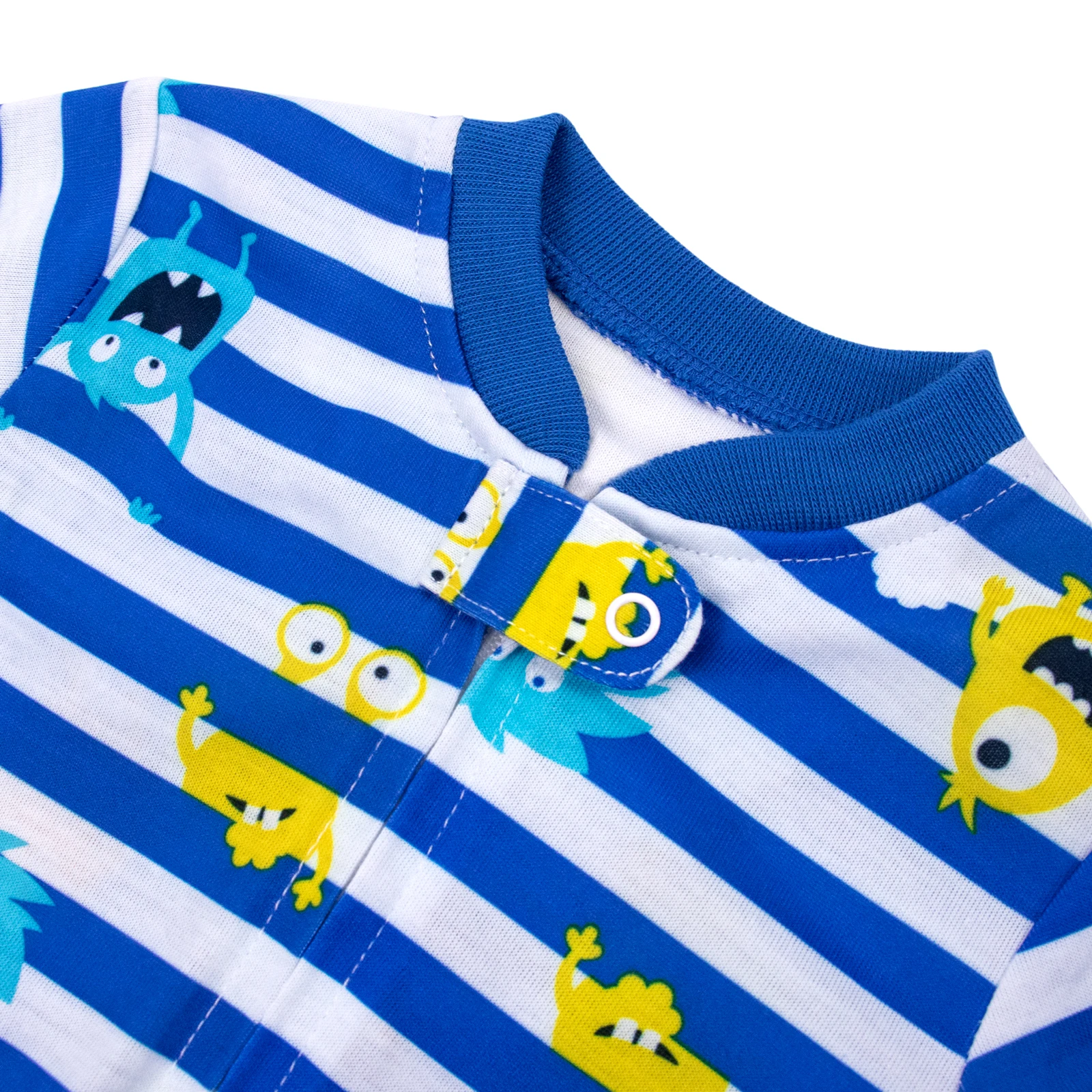 blue boy stripe baby romper custom OEM unisex jumpsuit onesie custom clothes polyester kids pajamas one piece spring fall summer