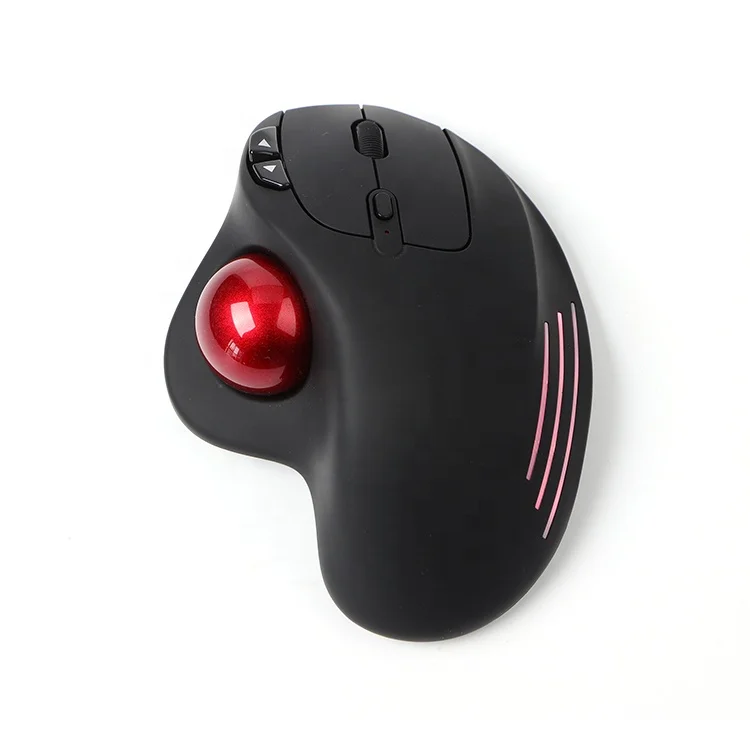 Wireless Trackball Mouse Rechargeable Ergonomic Mouse RGB Glow  Easy Thumb Control Compatible for PC  Laptop iPad