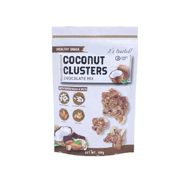 Healthy Low Fat Snacks Organic Carton Packaging Low-Carb Low Sodium Chocolate Mix 100g Coconut Clusters