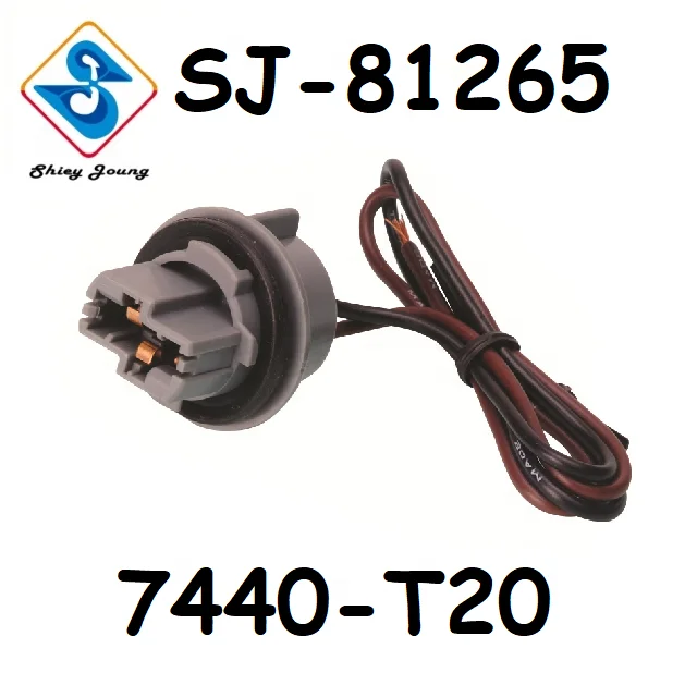 Single Contact Lamp Socket 1 Pin Auto Connector 7440 T20 Bulb Single Contact Pigtail Lamp Socket