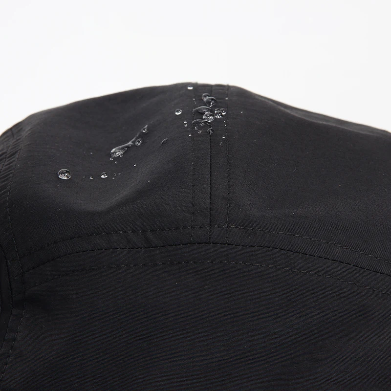 Quality Running Hat Flat Brim Five panel Dry Fit Hats Camp Plain Blank Nylon Custom 5 Panel Camping Hat