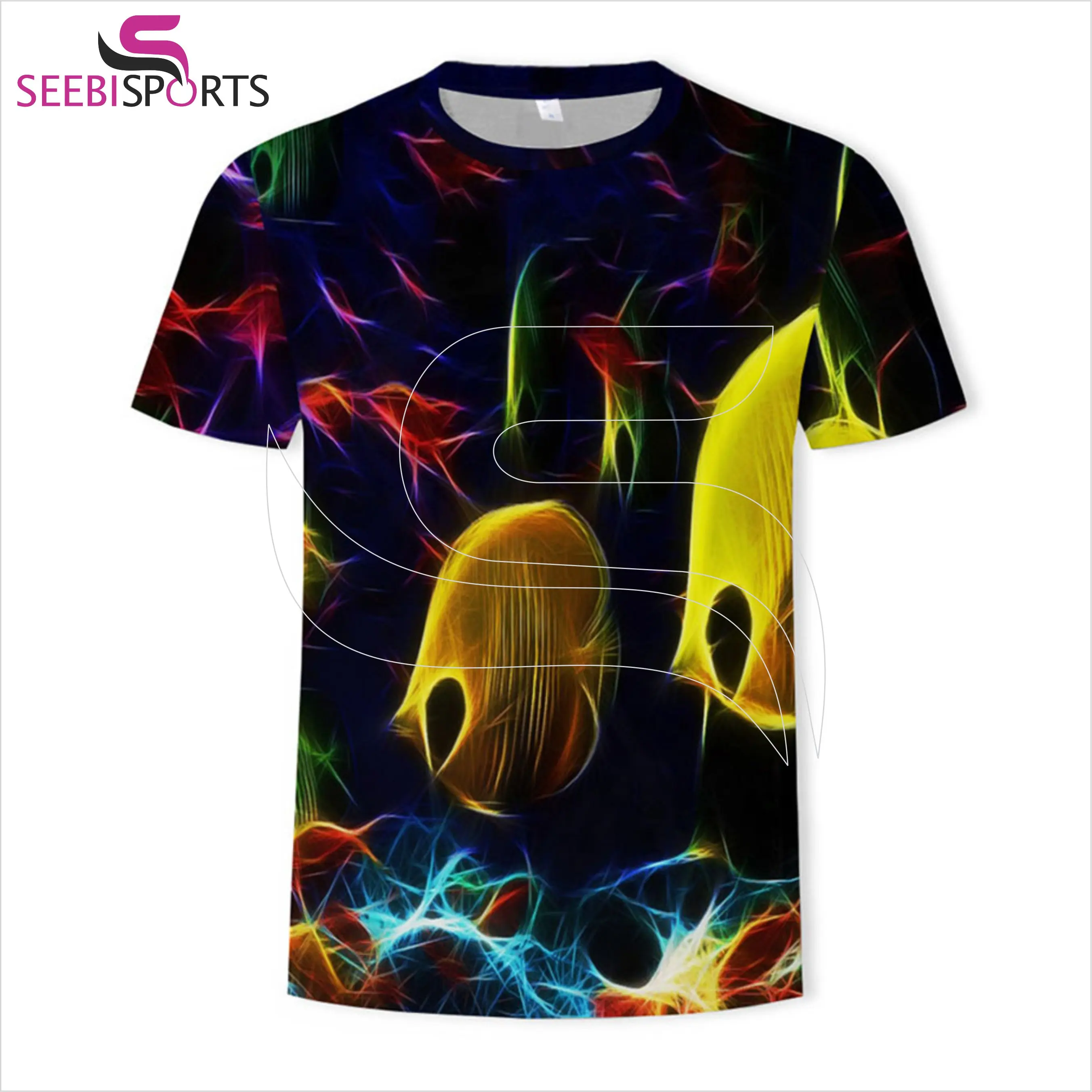 
2021 High Quantity Custom Dye Sublimate Color Print 90% Polyester 10% Spandex Sport T Shirt 100 Percent Polyester Blank T-Shirt 
