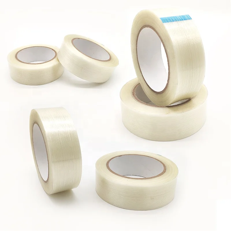 Heavy Duty Strong Packing Wrapping Strapping Fiberglass Tape,  Reinforced Cross Weave Filament Tape
