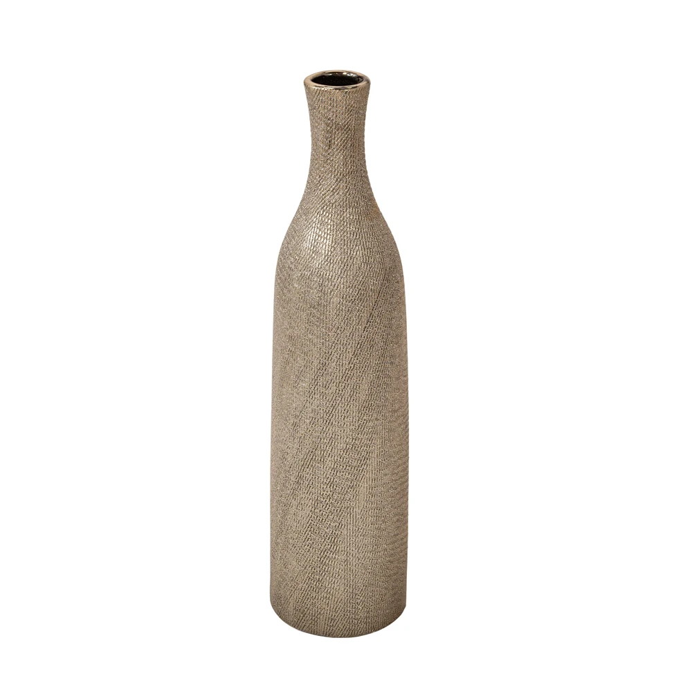 Sagebrook Home Ceramic 17.75 Inch Vase Champagne Premium Quality Product