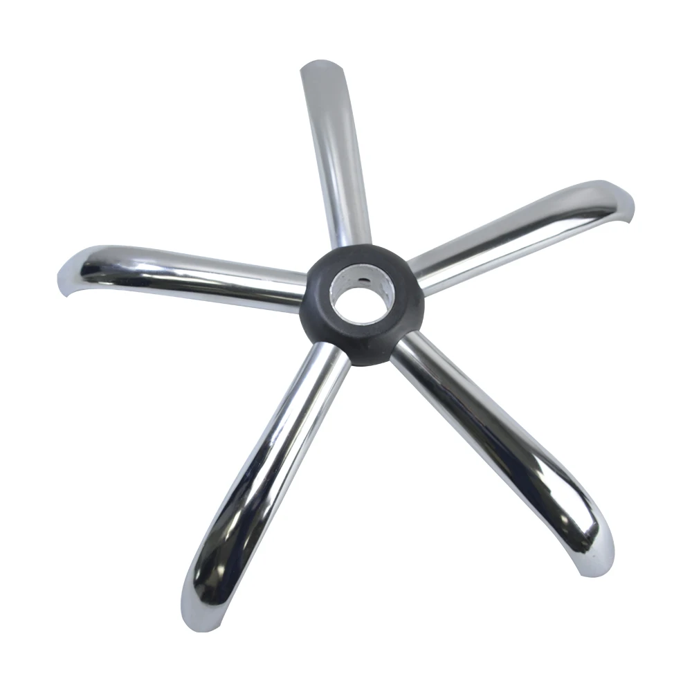 350mm chrome metal steel five stars swivel 1.2mm thickness chair bases for gaming office mesh chairs spare part
